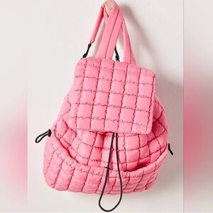 Free People Quilted Hiker Backpack Like New Bubblegum Pink Free People Movement